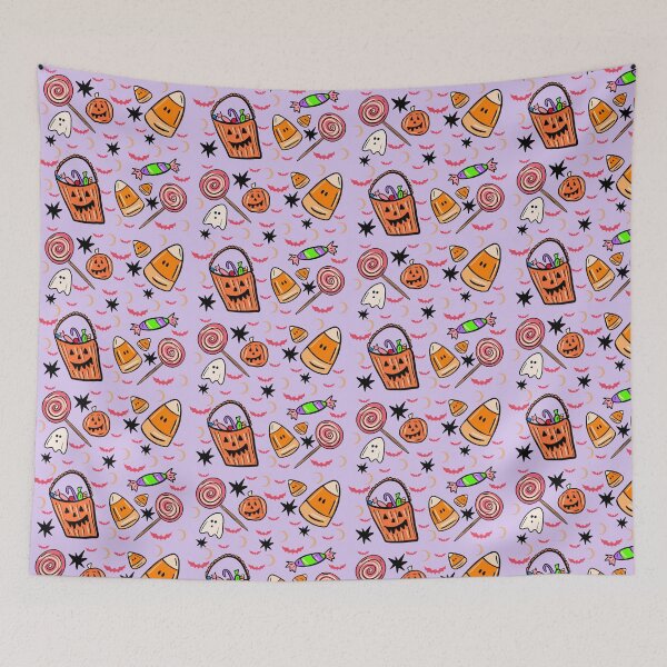 Item preview, Halloween candy pattern, candy corn and stars designed and sold by ArtbyPriscilla.