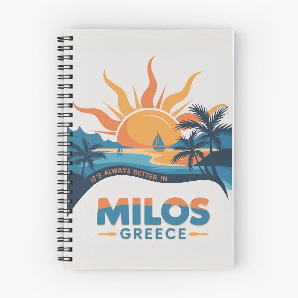 Item preview, Milos Greece – Cyclades Sunset Travel Retro Graphic designed and sold by paulo silveira.