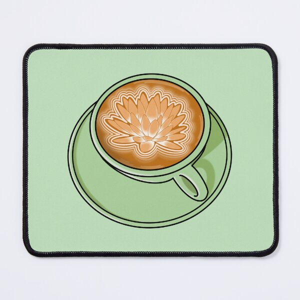 Item preview, Lotus Flower Latte Art - Green Coffee Mug designed and sold by Acaruso167.