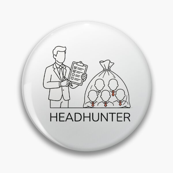 Item preview, Minimalist Headhunter - Dark Office Humor Line Art designed and sold by Tamer ⭐⭐⭐⭐⭐.