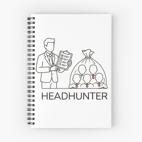 Item preview, Minimalist Headhunter - Dark Office Humor Line Art designed and sold by Tamer ⭐⭐⭐⭐⭐.