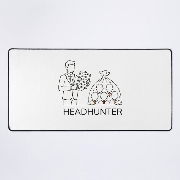 Item preview, Minimalist Headhunter - Dark Office Humor Line Art designed and sold by Tamer ⭐⭐⭐⭐⭐.