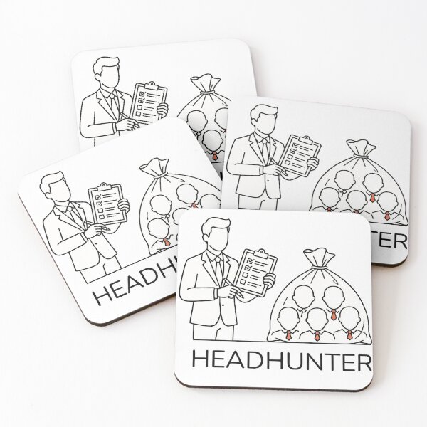 Item preview, Minimalist Headhunter - Dark Office Humor Line Art designed and sold by Tamer ⭐⭐⭐⭐⭐.