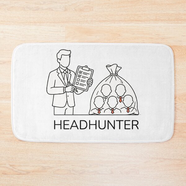 Item preview, Minimalist Headhunter - Dark Office Humor Line Art designed and sold by Tamer ⭐⭐⭐⭐⭐.