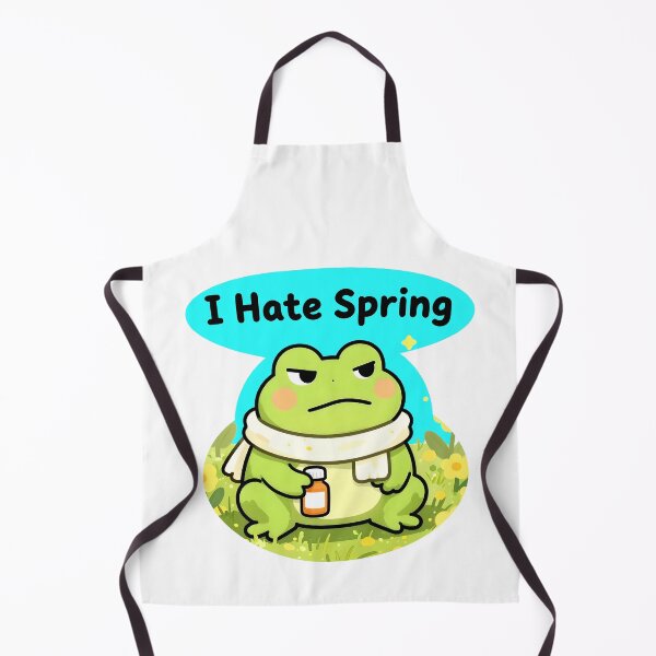 Item preview, I Hate Spring – Grumpy Frog Allergy Meme Cute Funny Animal Sticker designed and sold by AnimalAirtistry.