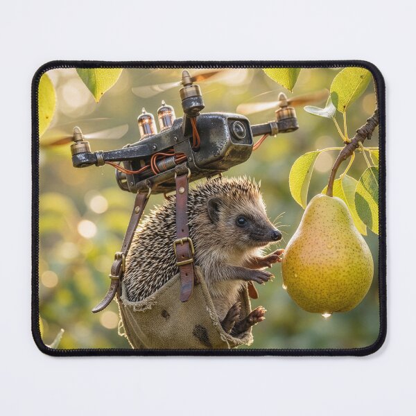 Item preview, Hedgehog Nabs a Pear designed and sold by Tridentulus.