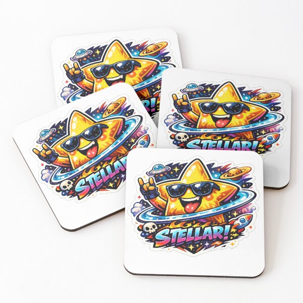 Item preview, Cool Rockstar Star Sticker – Funky Cosmic Star Illustration designed and sold by DrizzyV.