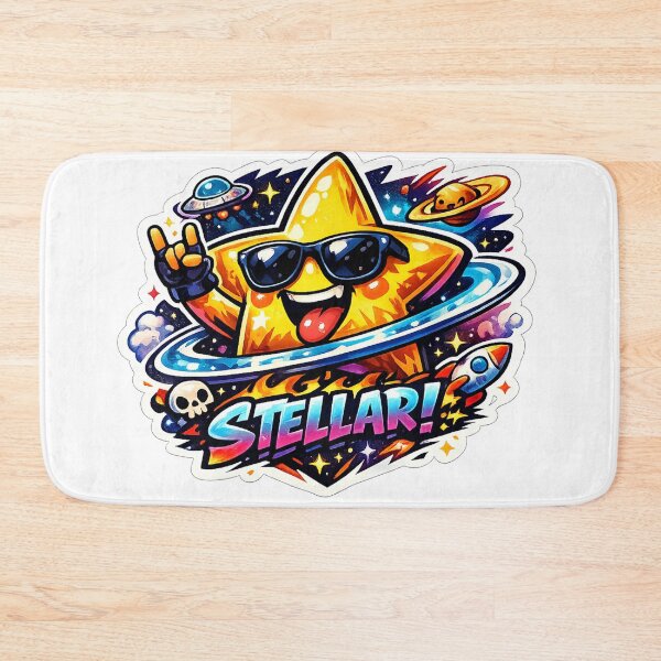 Item preview, Cool Rockstar Star Sticker – Funky Cosmic Star Illustration designed and sold by DrizzyV.