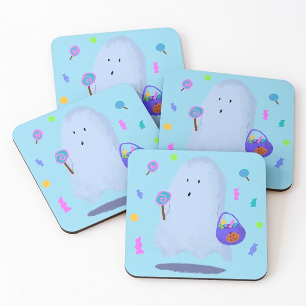 Item preview, Adorable Ghost Collecting Candy: Trick or Treat Fun for Halloween designed and sold by ArtbyPriscilla.