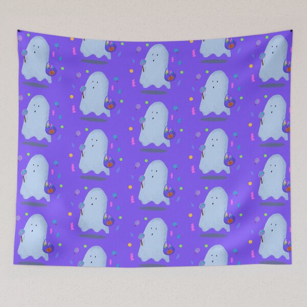 Item preview, Adorable Ghost Collecting Candy: Trick or Treat Fun for Halloween designed and sold by ArtbyPriscilla.