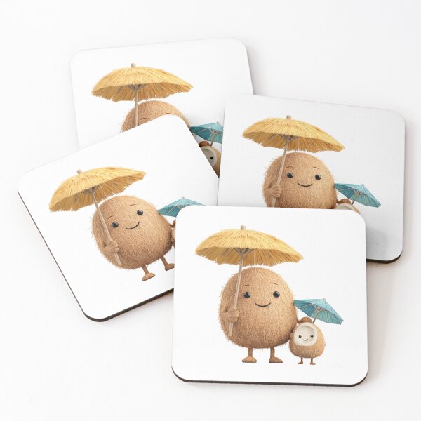 Item preview, Tropical Coconut Mom and Child Whimsical Mother's Day designed and sold by BigStar-Cart.
