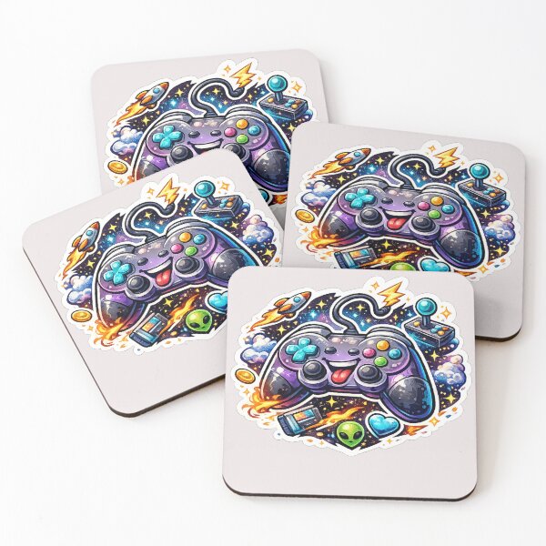 Item preview, Cute Gamer Controller Sticker – Colorful Gaming Illustration designed and sold by DrizzyV.