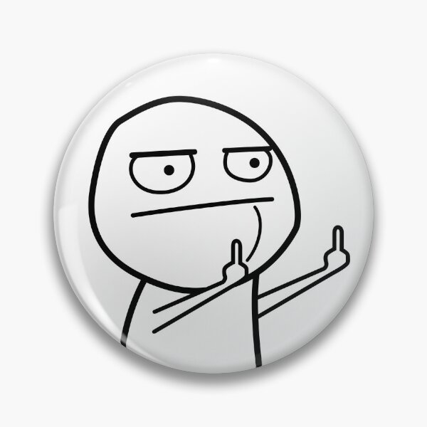 Item preview, FU Middle Finger Meme (Outline) designed and sold by VEB Ostladen.