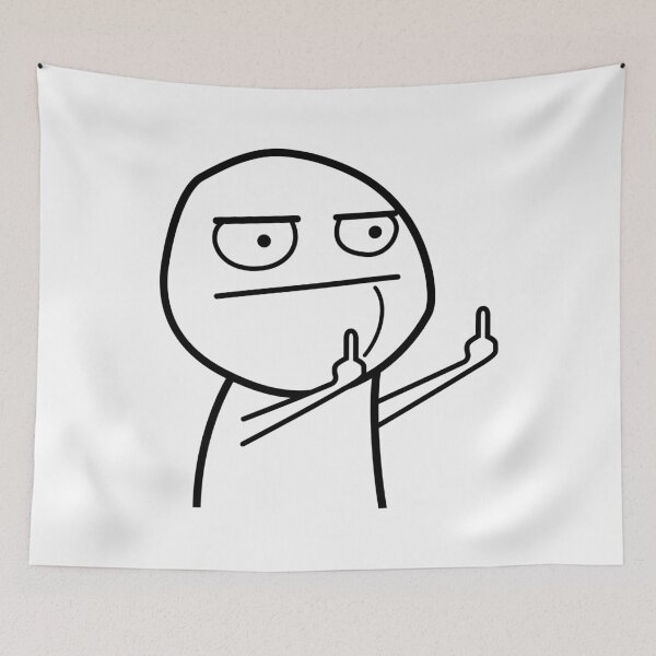 Item preview, FU Middle Finger Meme (Outline) designed and sold by VEB Ostladen.
