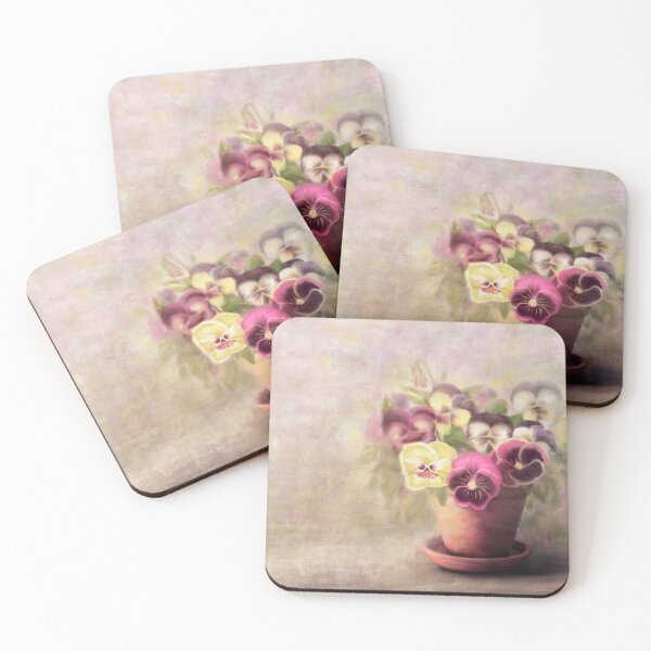 Item preview, Potted Cheer - Pansies designed and sold by Rowena Cherry Art.