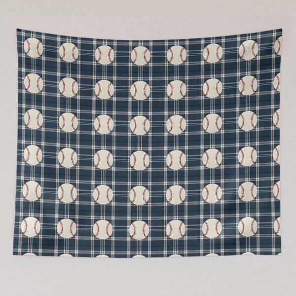 Item preview, New York Yankees plaid tartan  designed and sold by Broken Antler Designs .