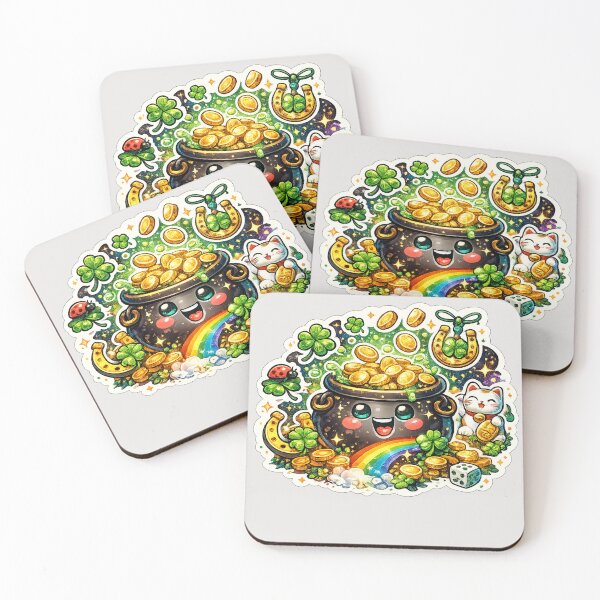 Item preview, Lucky Cauldron Sticker – Cute Fortune and Good Luck Illustration designed and sold by DrizzyV.