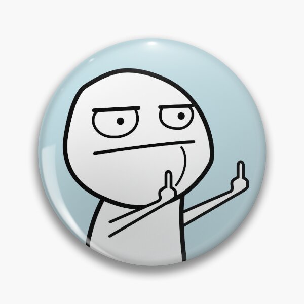 Item preview, FU Middle Finger Meme (black and white) designed and sold by VEB Ostladen.