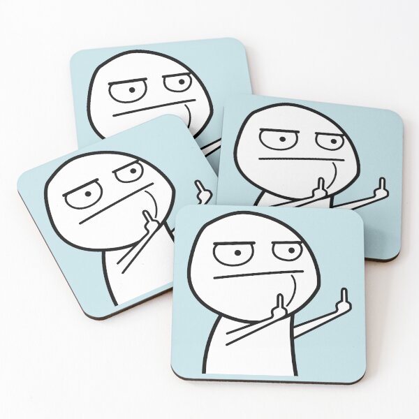 Item preview, FU Middle Finger Meme (black and white) designed and sold by VEB Ostladen.