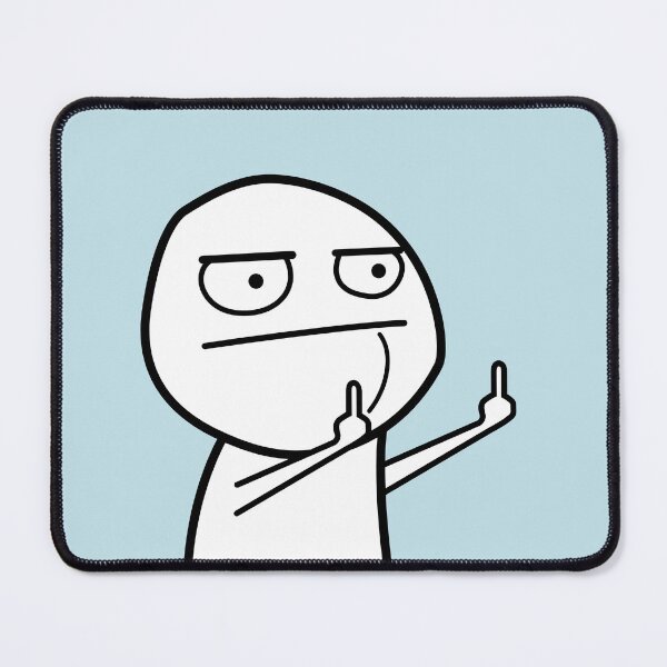 Item preview, FU Middle Finger Meme (black and white) designed and sold by VEB Ostladen.