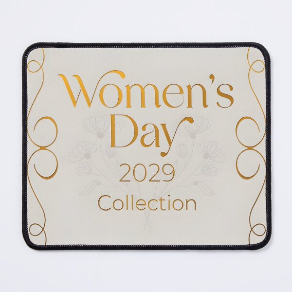 Item preview, Elegant Women's Day 2029 Collection Design with Golden Frame designed and sold by Creative88Art.