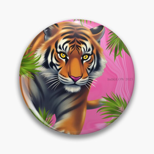 Item preview, Fearless Feminine Tiger – Pink Power Aesthetic designed and sold by IndiGLOW4Me.