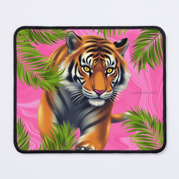 Item preview, Fearless Feminine Tiger – Pink Power Aesthetic designed and sold by IndiGLOW4Me.