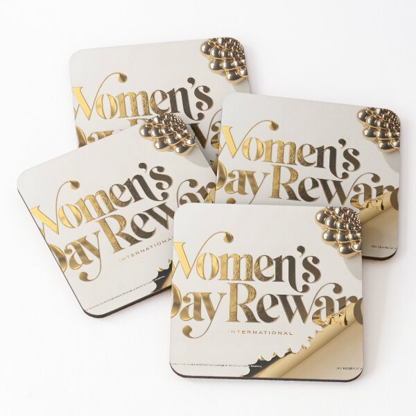 Item preview, Luxury Women's Day reward coupon with elegant gold design designed and sold by Creative88Art.