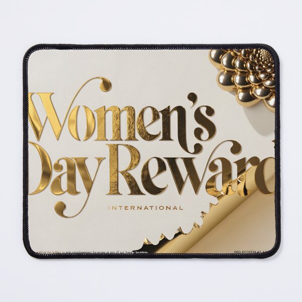 Item preview, Luxury Women's Day reward coupon with elegant gold design designed and sold by Creative88Art.