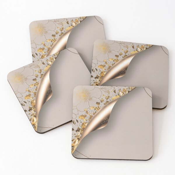 Item preview, Elegant gold floral design with luxurious texture and blank space designed and sold by Creative88Art.