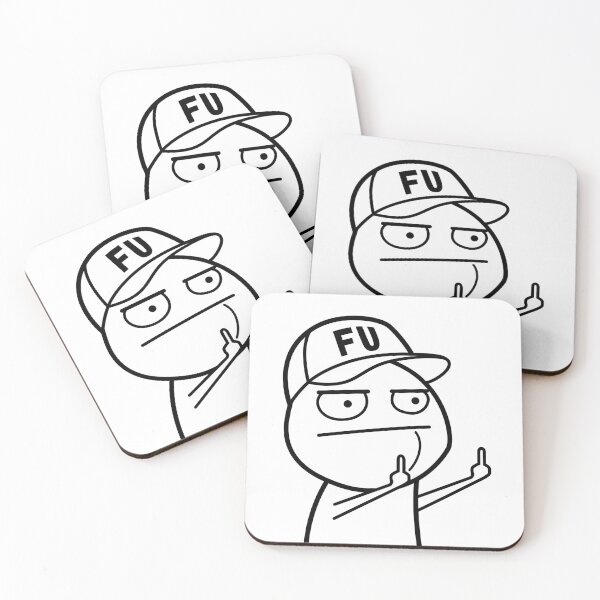 Item preview, FU middle finger meme with baseball cap (outline) designed and sold by VEB Ostladen.