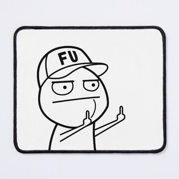 Item preview, FU middle finger meme with baseball cap (outline) designed and sold by VEB Ostladen.