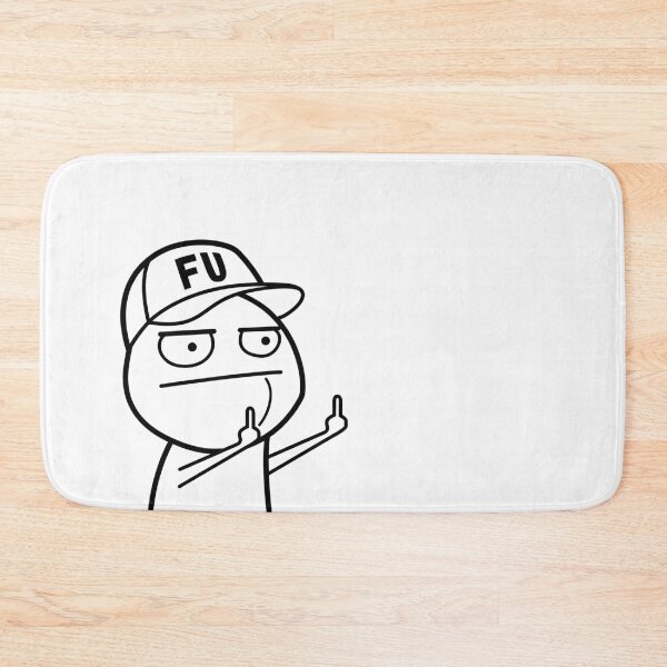 Item preview, FU middle finger meme with baseball cap (outline) designed and sold by VEB Ostladen.