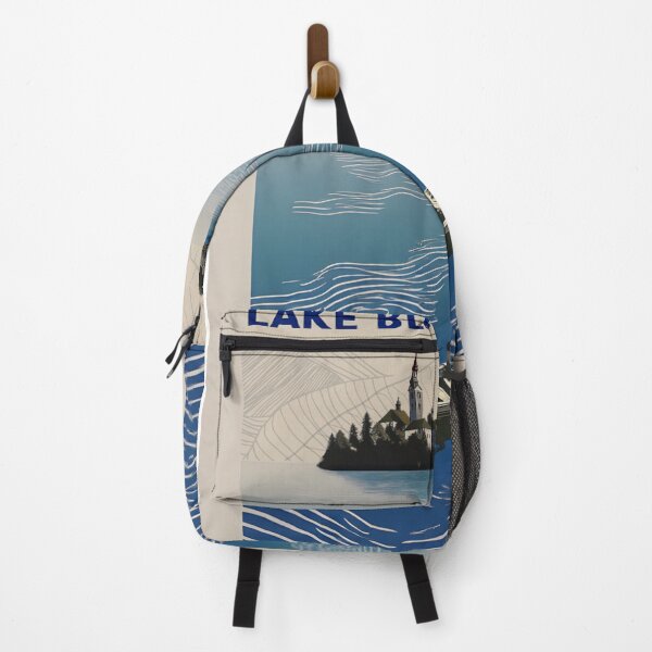 Item preview, Lake Bled Slovenia Retro Rowboat Art Print designed and sold by SHELOPS.