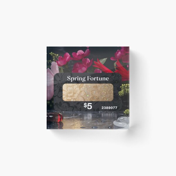 Item preview, Spring Fortune gift card with flowers and gemstones designed and sold by Creative88Art.