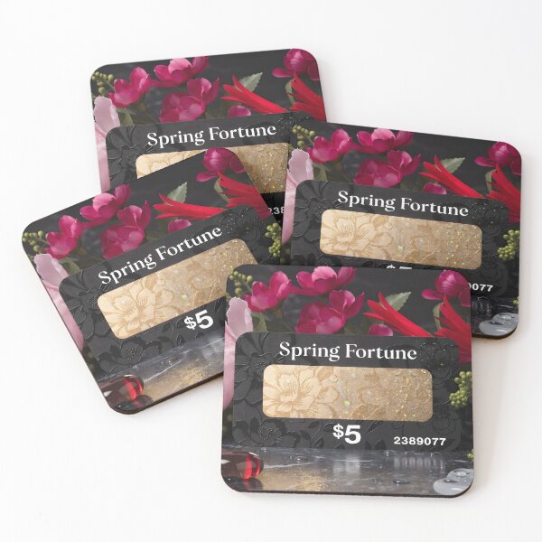 Item preview, Spring Fortune gift card with flowers and gemstones designed and sold by Creative88Art.