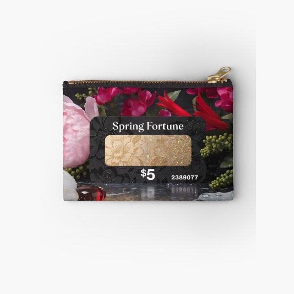 Item preview, Spring Fortune gift card with flowers and gemstones designed and sold by Creative88Art.