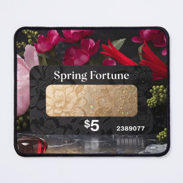 Item preview, Spring Fortune gift card with flowers and gemstones designed and sold by Creative88Art.