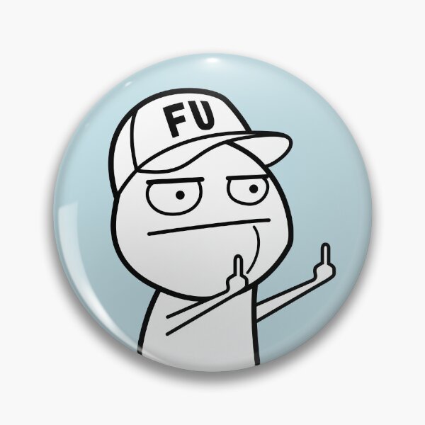 Item preview, FU middle finger meme with baseball cap (black and white) designed and sold by VEB Ostladen.