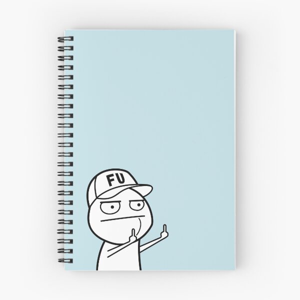 Item preview, FU middle finger meme with baseball cap (black and white) designed and sold by VEB Ostladen.