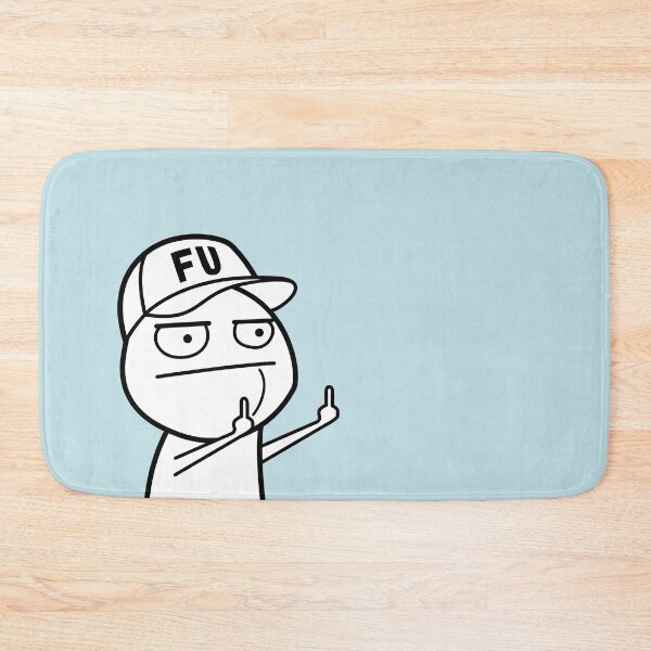 Item preview, FU middle finger meme with baseball cap (black and white) designed and sold by VEB Ostladen.