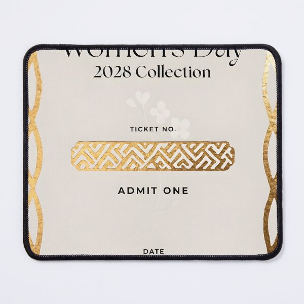 Item preview, Elegant Women's Day ticket with gold design and admit one entry designed and sold by Creative88Art.