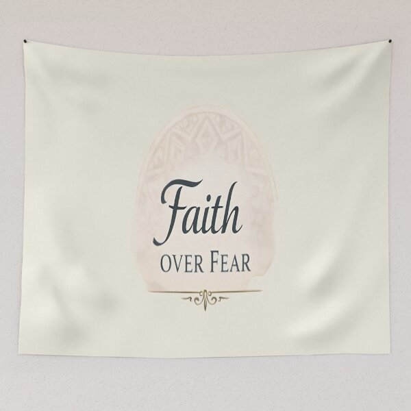 Item preview, Faith Over Fear – Elegant Motivational Typography Design designed and sold by ArthUpscale.