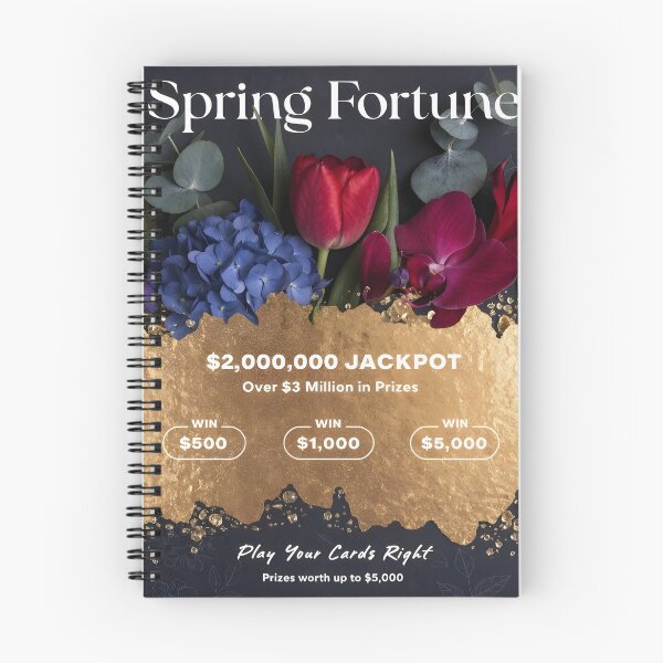 Item preview, Vibrant flowers and gold accents announce $2 million jackpot opportunity designed and sold by Creative88Art.