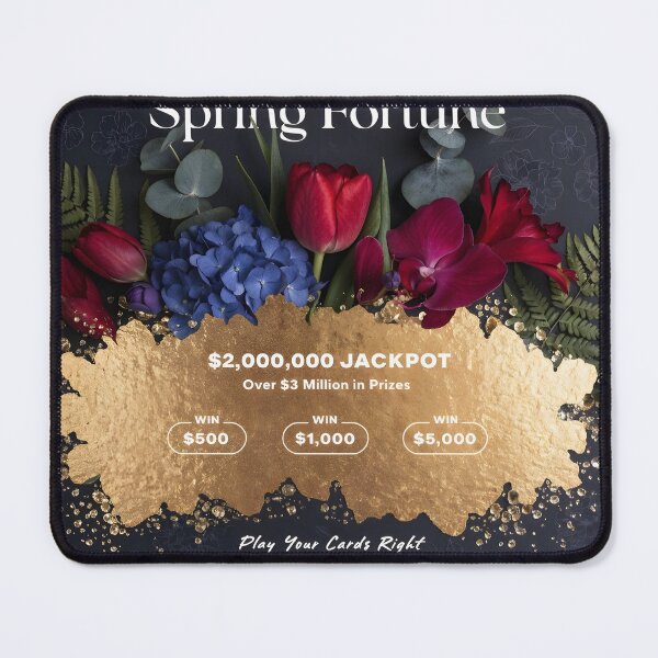 Item preview, Vibrant flowers and gold accents announce $2 million jackpot opportunity designed and sold by Creative88Art.