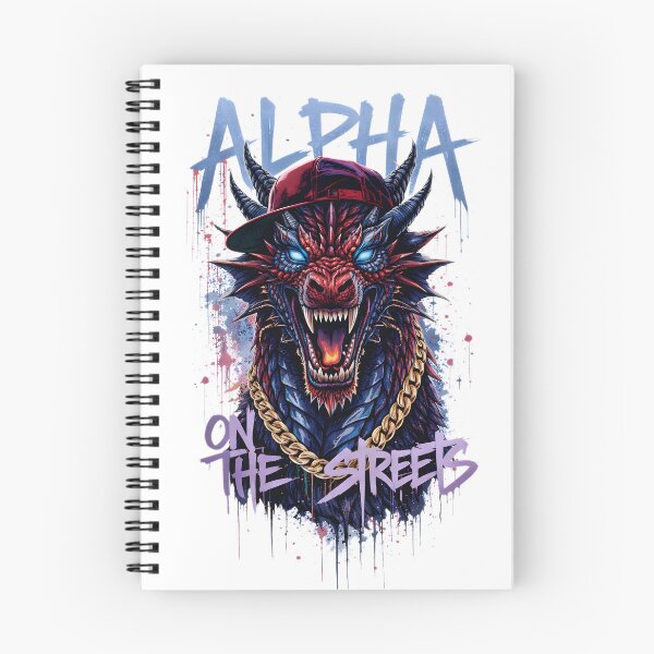 Item preview, Alpha on the Streets - Urban Streetwear Dragon with Gold Chain designed and sold by zvalente.