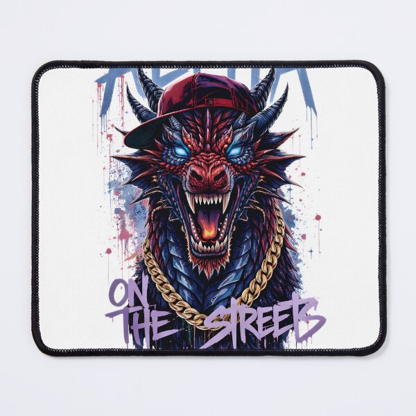 Item preview, Alpha on the Streets - Urban Streetwear Dragon with Gold Chain designed and sold by zvalente.