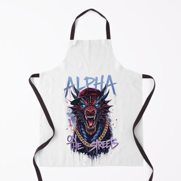 Item preview, Alpha on the Streets - Urban Streetwear Dragon with Gold Chain designed and sold by zvalente.