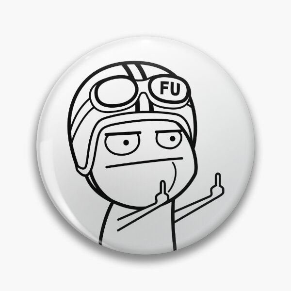 Item preview, FU middle finger meme with moped helmet (outline) designed and sold by VEB Ostladen.