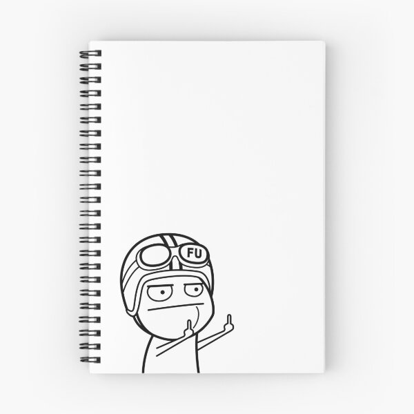 Item preview, FU middle finger meme with moped helmet (outline) designed and sold by VEB Ostladen.